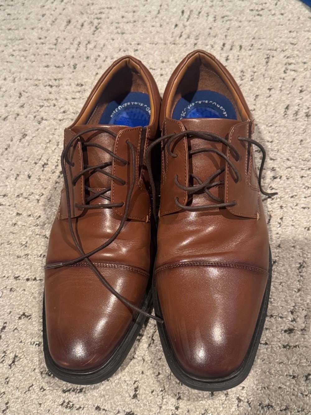 Nunn Bush Men's Tan Brown Leather Derby Oxfords